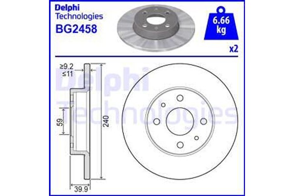 Delphi Δισκόπλακα - BG2458