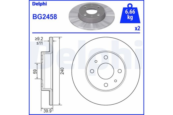 Delphi Δισκόπλακα - BG2458