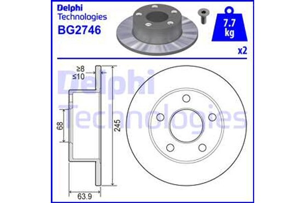 Delphi Δισκόπλακα - BG2746