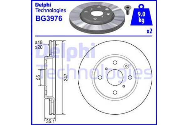 Delphi Δισκόπλακα - BG3976