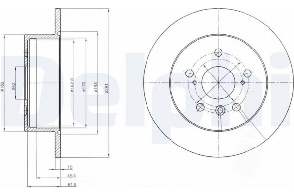 Delphi Δισκόπλακα - BG4268 Delphi Δισκόπλακα - BG4268