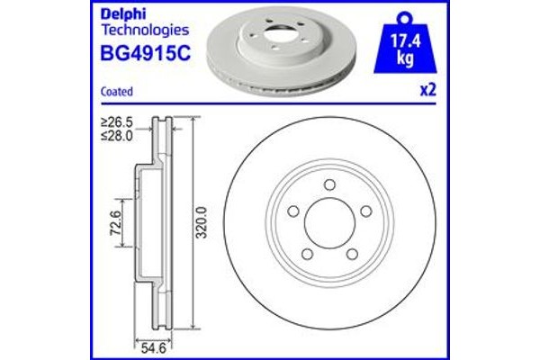 Delphi Δισκόπλακα - BG4915C