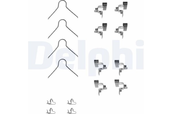 Delphi Σετ βοηθ. εξαρτημάτων, Τακάκια Φρένων - LX0062