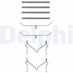 Delphi Σετ βοηθ. εξαρτημάτων, Τακάκια Φρένων - LX0182