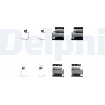 Delphi Σετ βοηθ. εξαρτημάτων, Τακάκια Φρένων - LX0313