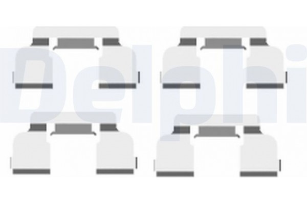 Delphi Σετ βοηθ. εξαρτημάτων, Τακάκια Φρένων - LX0410