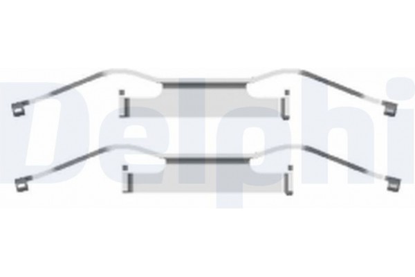 Delphi Σετ βοηθ. εξαρτημάτων, Τακάκια Φρένων - LX0439