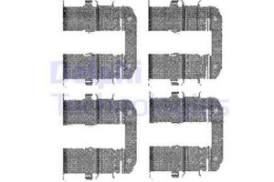 Delphi Σετ βοηθ. εξαρτημάτων, Τακάκια Φρένων - LX0482