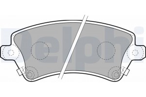 Delphi Σετ τακάκια, Δισκόφρενα - LP1737