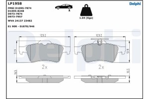 Delphi Σετ τακάκια, Δισκόφρενα - LP1958