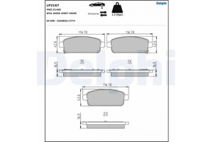 Delphi Σετ τακάκια, Δισκόφρενα - LP2167