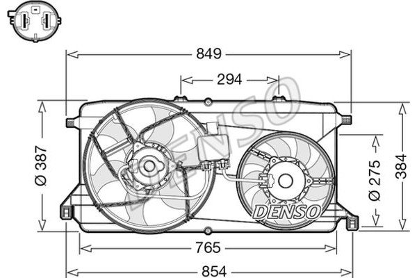 Denso Βεντιλατέρ, Ψύξη Κινητήρα - DER10009