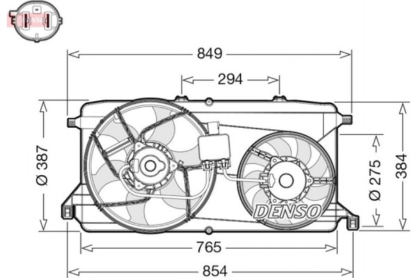 Denso Βεντιλατέρ, Ψύξη Κινητήρα - DER10009