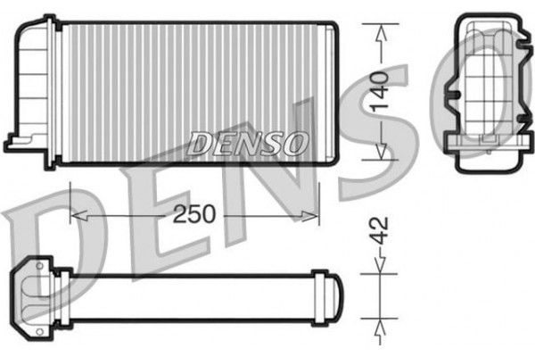 Denso Εναλλάκτης θερμότητας, Θέρμανση Εσωτερικού Χώρου - DRR09001