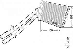 Denso Εναλλάκτης θερμότητας, Θέρμανση Εσωτερικού Χώρου - DRR09043