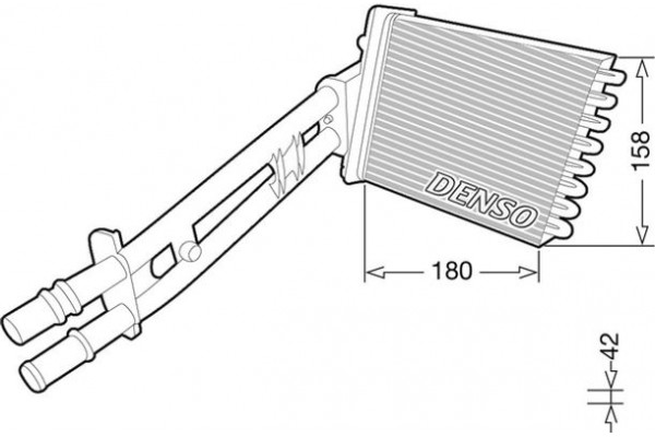 Denso Εναλλάκτης θερμότητας, Θέρμανση Εσωτερικού Χώρου - DRR09043