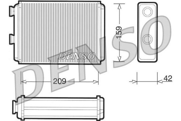 Denso Εναλλάκτης θερμότητας, Θέρμανση Εσωτερικού Χώρου - DRR09070