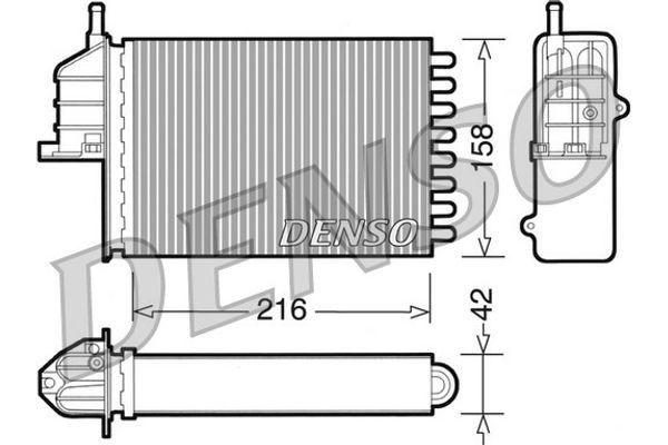 Denso Εναλλάκτης θερμότητας, Θέρμανση Εσωτερικού Χώρου - DRR09080