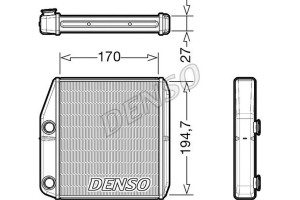 Denso Εναλλάκτης θερμότητας, Θέρμανση Εσωτερικού Χώρου - DRR09101