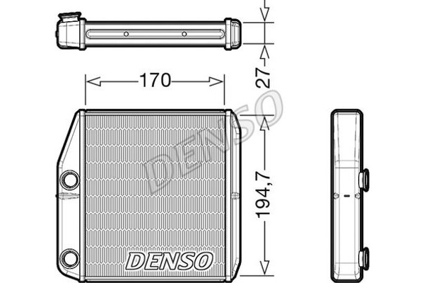 Denso Εναλλάκτης θερμότητας, Θέρμανση Εσωτερικού Χώρου - DRR09101