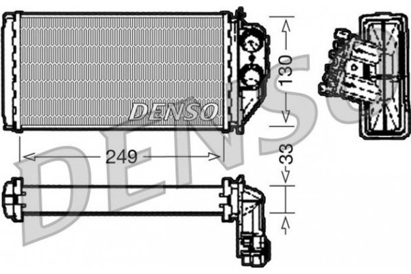 Denso Εναλλάκτης θερμότητας, Θέρμανση Εσωτερικού Χώρου - DRR21002