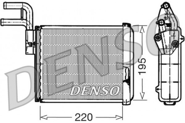 Denso Εναλλάκτης θερμότητας, Θέρμανση Εσωτερικού Χώρου - DRR09032