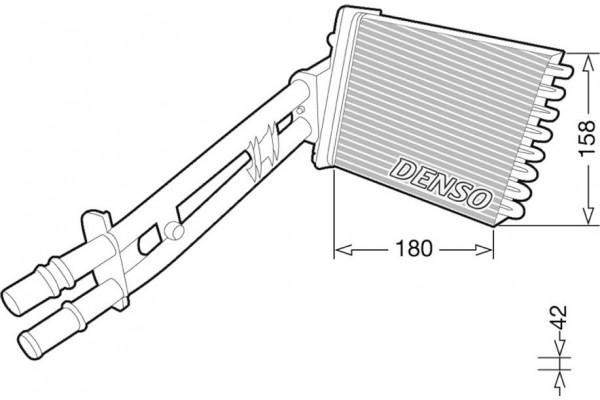 Denso Εναλλάκτης θερμότητας, Θέρμανση Εσωτερικού Χώρου - DRR09043