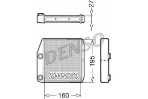 Denso Εναλλάκτης θερμότητας, Θέρμανση Εσωτερικού Χώρου - DRR09075