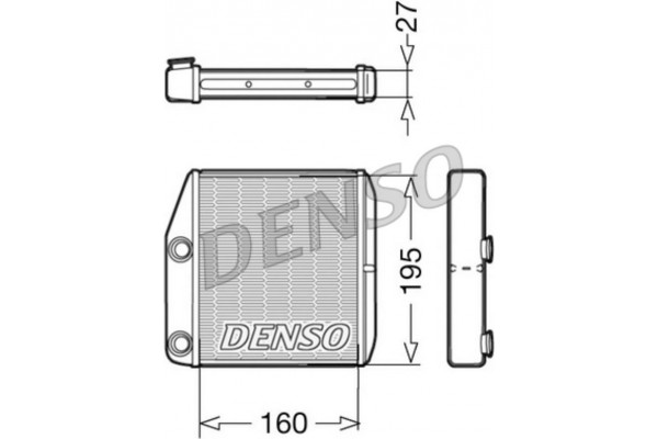 Denso Εναλλάκτης θερμότητας, Θέρμανση Εσωτερικού Χώρου - DRR09075