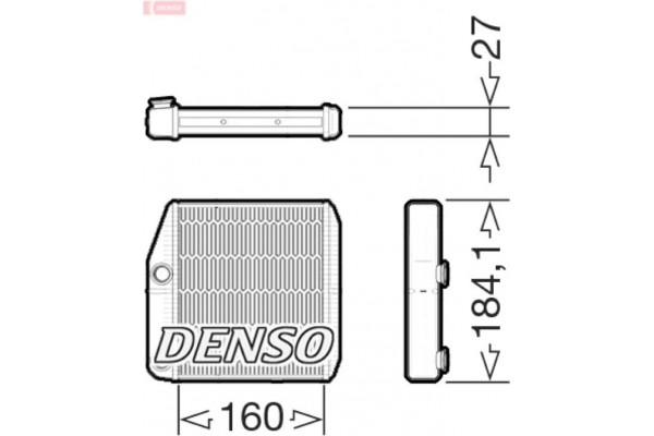 Denso Εναλλάκτης θερμότητας, Θέρμανση Εσωτερικού Χώρου - DRR09076