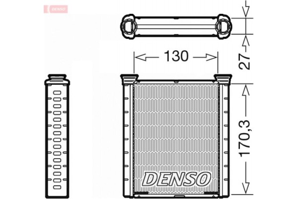 Denso Εναλλάκτης θερμότητας, Θέρμανση Εσωτερικού Χώρου - DRR46001