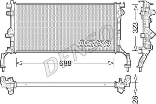 Denso Ψυγείο, Ψύξη Κινητήρα - DRM23038