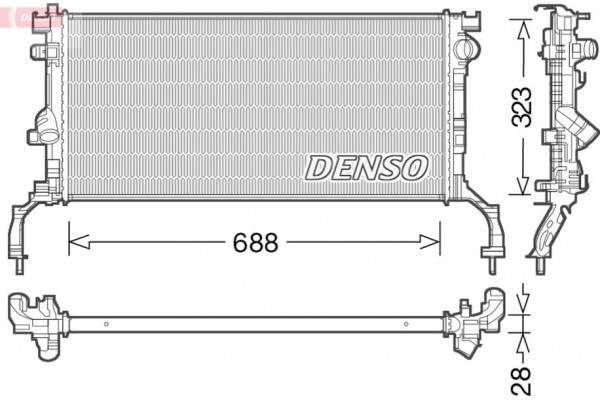 Denso Ψυγείο, Ψύξη Κινητήρα - DRM23038