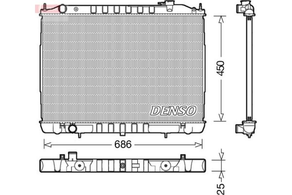 Denso Ψυγείο, Ψύξη Κινητήρα - DRM46050
