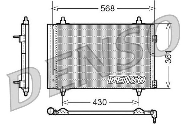 Denso Συμπυκνωτής, σύστ. Κλιματισμού - DCN07008