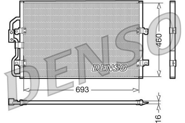 Denso Συμπυκνωτής, σύστ. Κλιματισμού - DCN07040