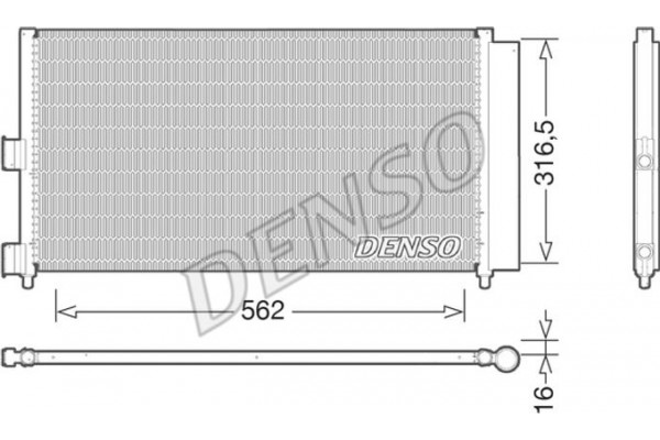 Denso Συμπυκνωτής, σύστ. Κλιματισμού - DCN09072