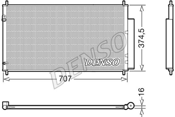 Denso Συμπυκνωτής, σύστ. Κλιματισμού - DCN40025