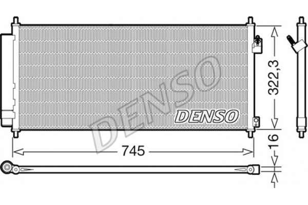 Denso Συμπυκνωτής, σύστ. Κλιματισμού - DCN40026