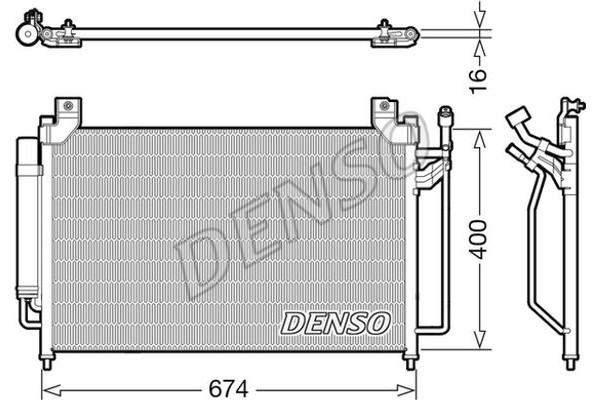 Denso Συμπυκνωτής, σύστ. Κλιματισμού - DCN44013