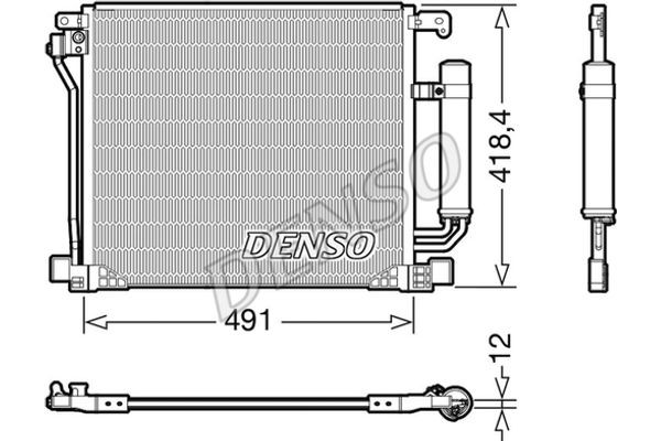 Denso Συμπυκνωτής, σύστ. Κλιματισμού - DCN46025