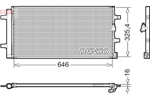Denso Συμπυκνωτής, σύστ. Κλιματισμού - DCN02041 Denso Συμπυκνωτής, σύστ. Κλιματισμού - DCN02041