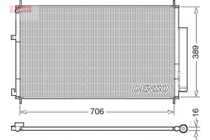 Denso Συμπυκνωτής, σύστ. Κλιματισμού - DCN40024