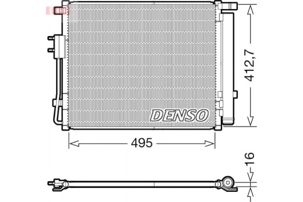 Denso Συμπυκνωτής, σύστ. Κλιματισμού - DCN41012