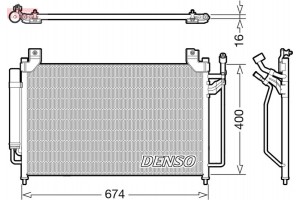 Denso Συμπυκνωτής, σύστ. Κλιματισμού - DCN44013
