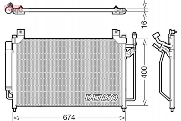 Denso Συμπυκνωτής, σύστ. Κλιματισμού - DCN44013
