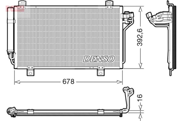 Denso Συμπυκνωτής, σύστ. Κλιματισμού - DCN44015