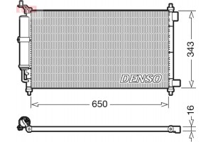 Denso Συμπυκνωτής, σύστ. Κλιματισμού - DCN46020