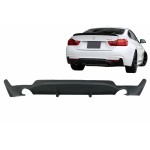 Διαχύτης Πίσω Προφυλακτήρα Κατάλληλος Για Bmw Σειρά 4 F32 F33 F36 (2013-) Coupe Cabrio M Performance Design Twin Single Outlet