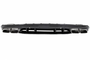 Διαχύτης Πίσω Προφυλακτήρα Κατάλληλος Για Mercedes C-Class W205 S205 (2014-2020) C63S Design Ασημί Άκρες Μόνο Για Amg Sport Line